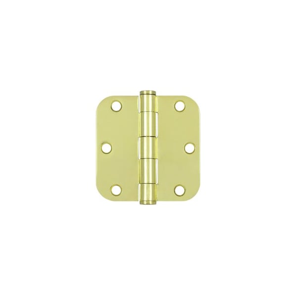 S35R5HD Heavy Duty 5/8 Radius Hinge Polished Brass, 10PK